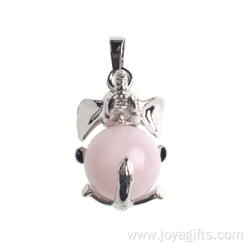 Stylish Jewelry Quartz Pearl Elephant Pendant Girls